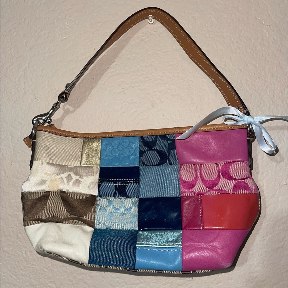 Vintage Coach Patchwork Mini HandBag - image 1